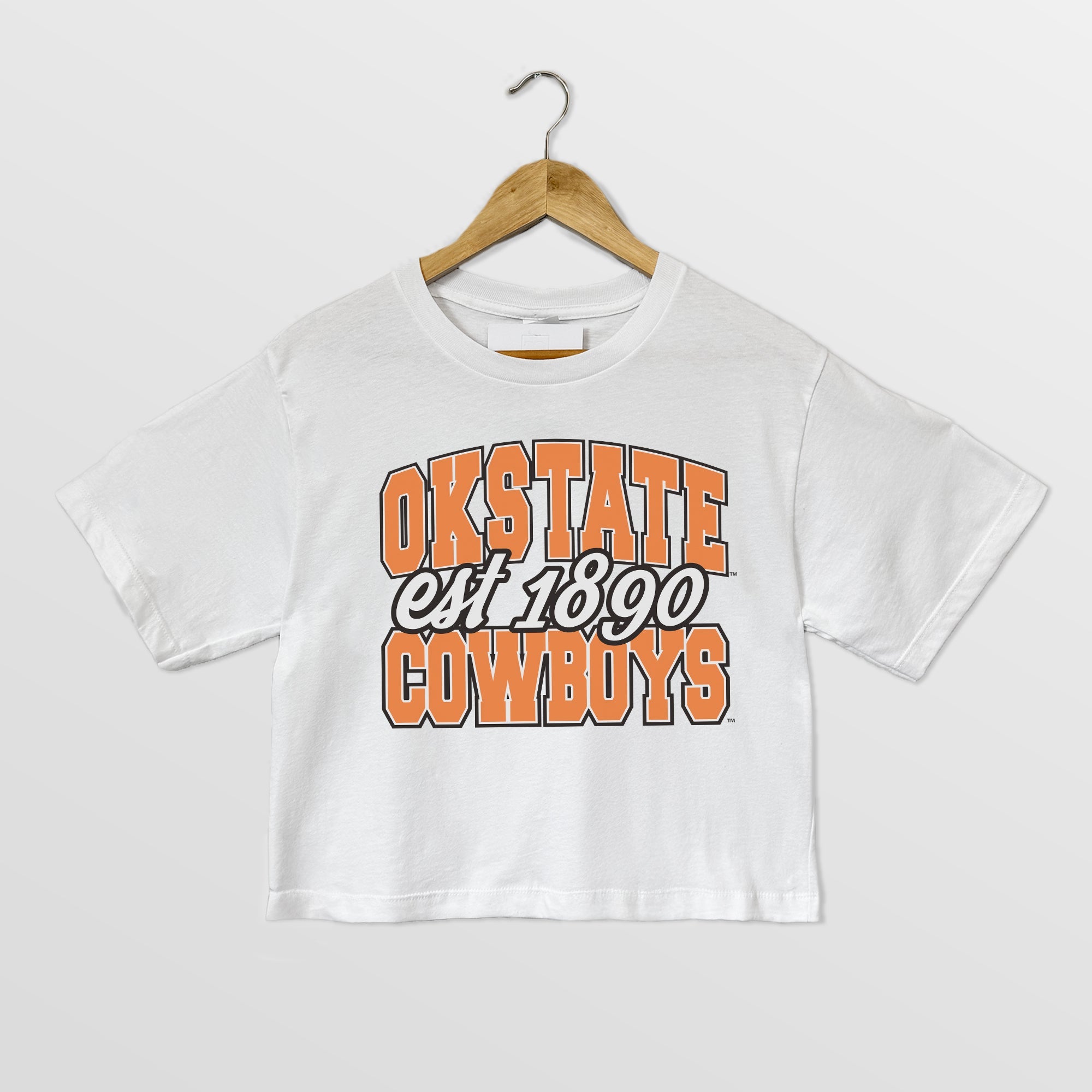 OKLAHOMA STATE COWBOYS DEEP ROOTS BOXY FIT WOMEN'S CROPPED TEE