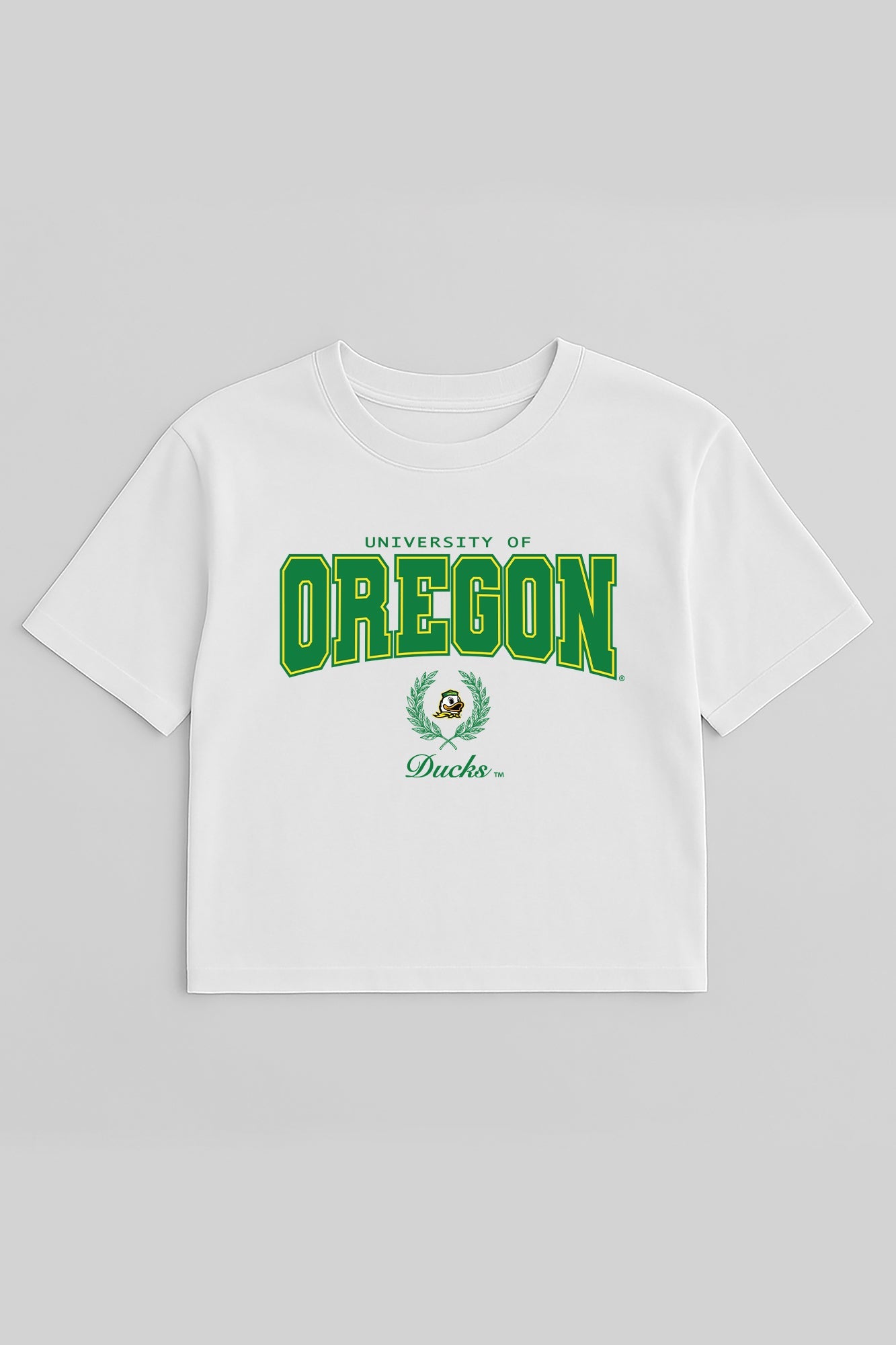 OREGON DUCKS EASY WIN BOXY FIT CROP TEE