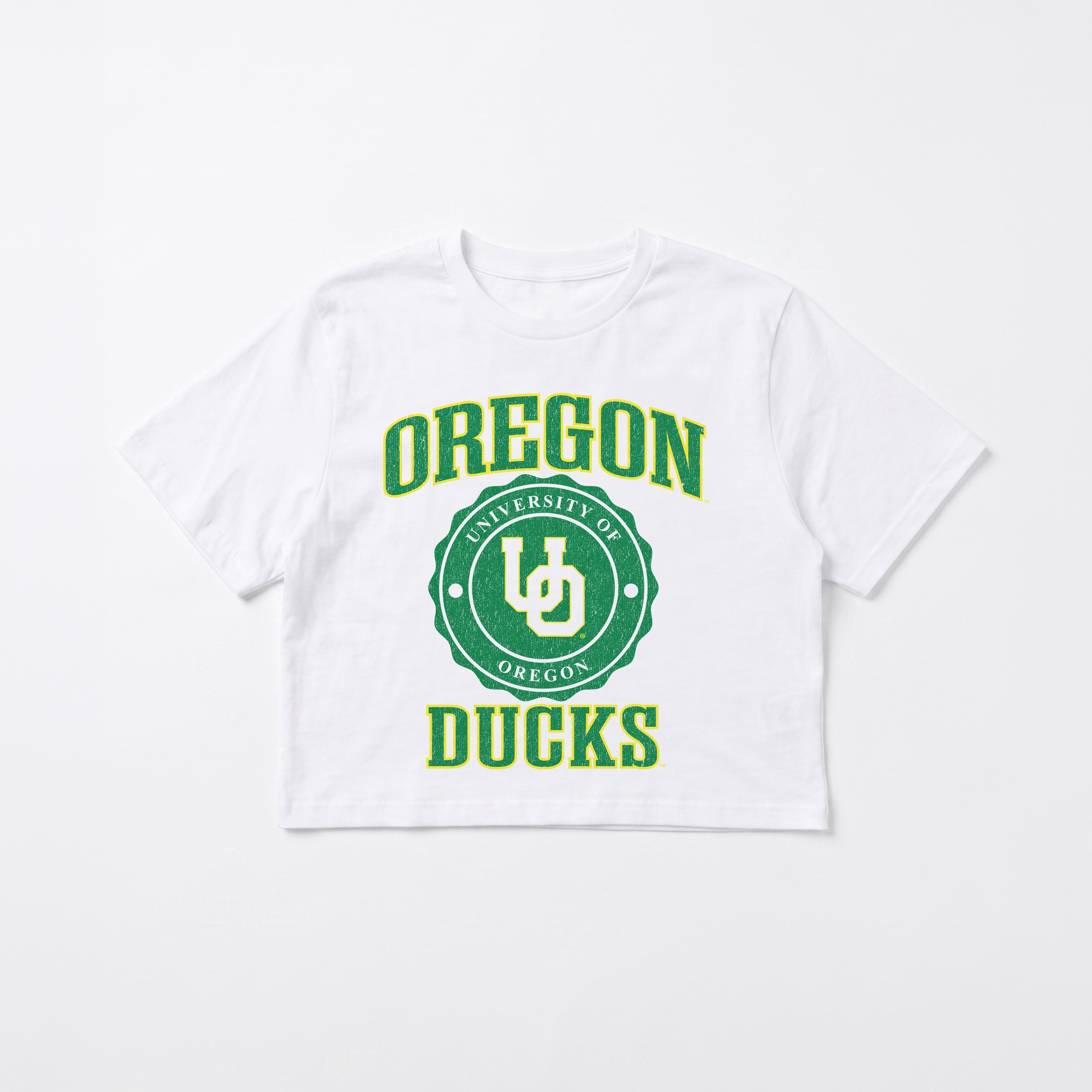 OREGON DUCKS RETRO PLAY BOXY FIT CROPPED TEE