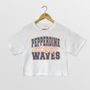 PEPPERDINE WAVES DEEP ROOTS BOXY FIT WOMEN'S CROPPED TEE
