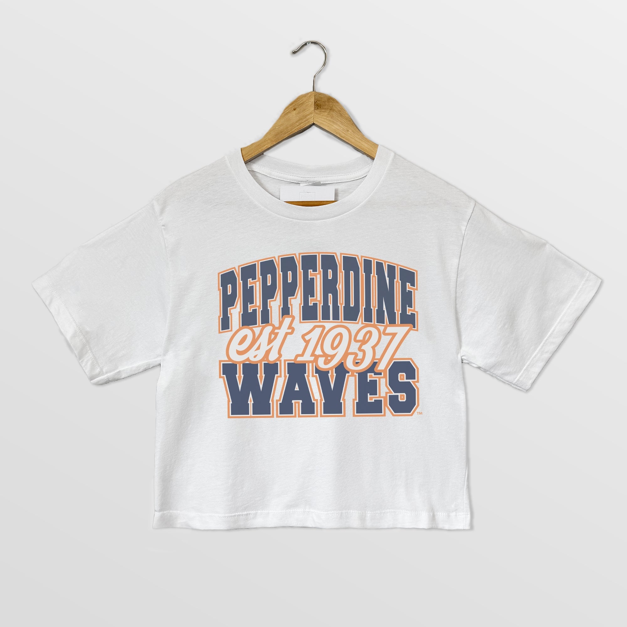 PEPPERDINE WAVES DEEP ROOTS BOXY FIT WOMEN'S CROPPED TEE