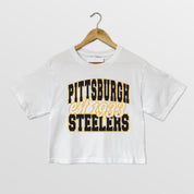 PITTSBURGH STEELERS DEEP ROOTS BOXY FIT CROPPED TEE