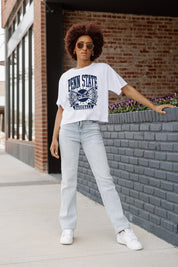 PENN STATE NITTANY LIONS BASES LOADED BOXY FIT WOMEN'S CROP TEE
