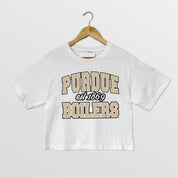 PURDUE BOILERMAKERS DEEP ROOTS BOXY FIT WOMEN'S CROPPED TEE