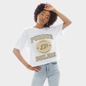 PURDUE BOILERMAKERS RETRO PLAY BOXY FIT CROPPED TEE