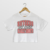 RUTGERS SCARLET KNIGHTS DEEP ROOTS BOXY FIT WOMEN'S CROPPED TEE