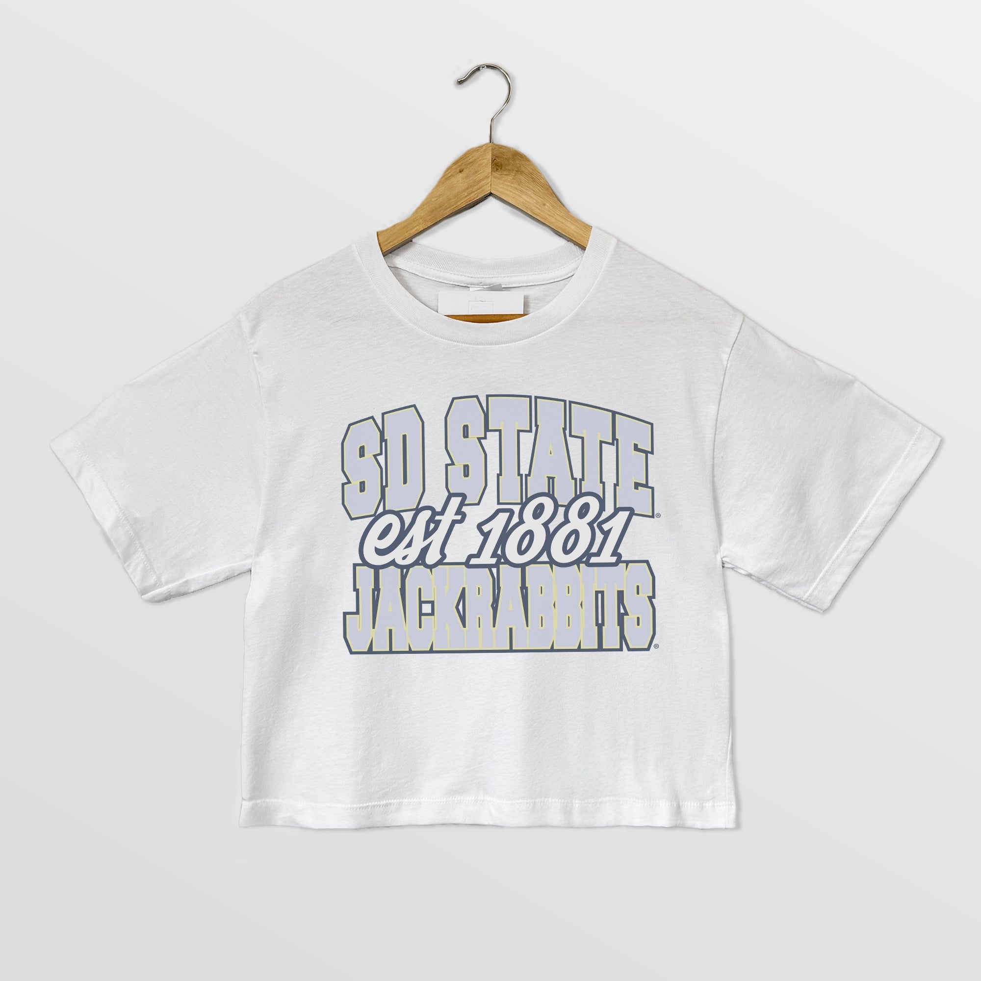 SOUTH DAKOTA STATE JACKRABBITS DEEP ROOTS BOXY FIT WOMEN'S CROPPED TEE