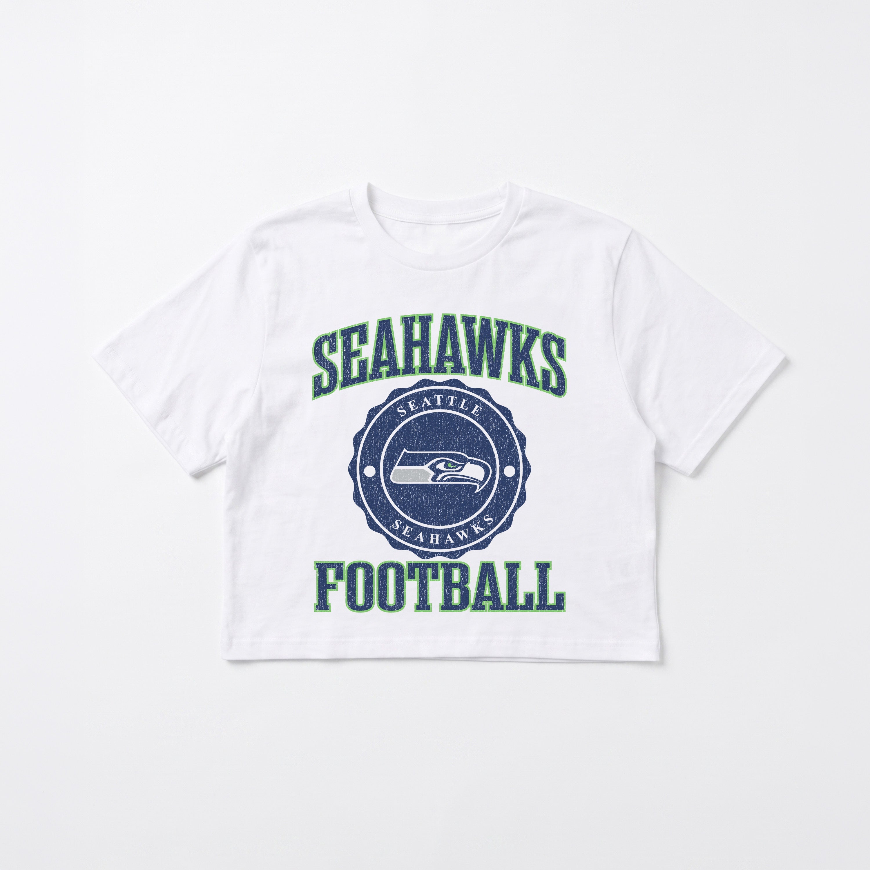 SEATTLE SEAHAWKS RETRO PLAY BOXY FIT CROPPED TEE