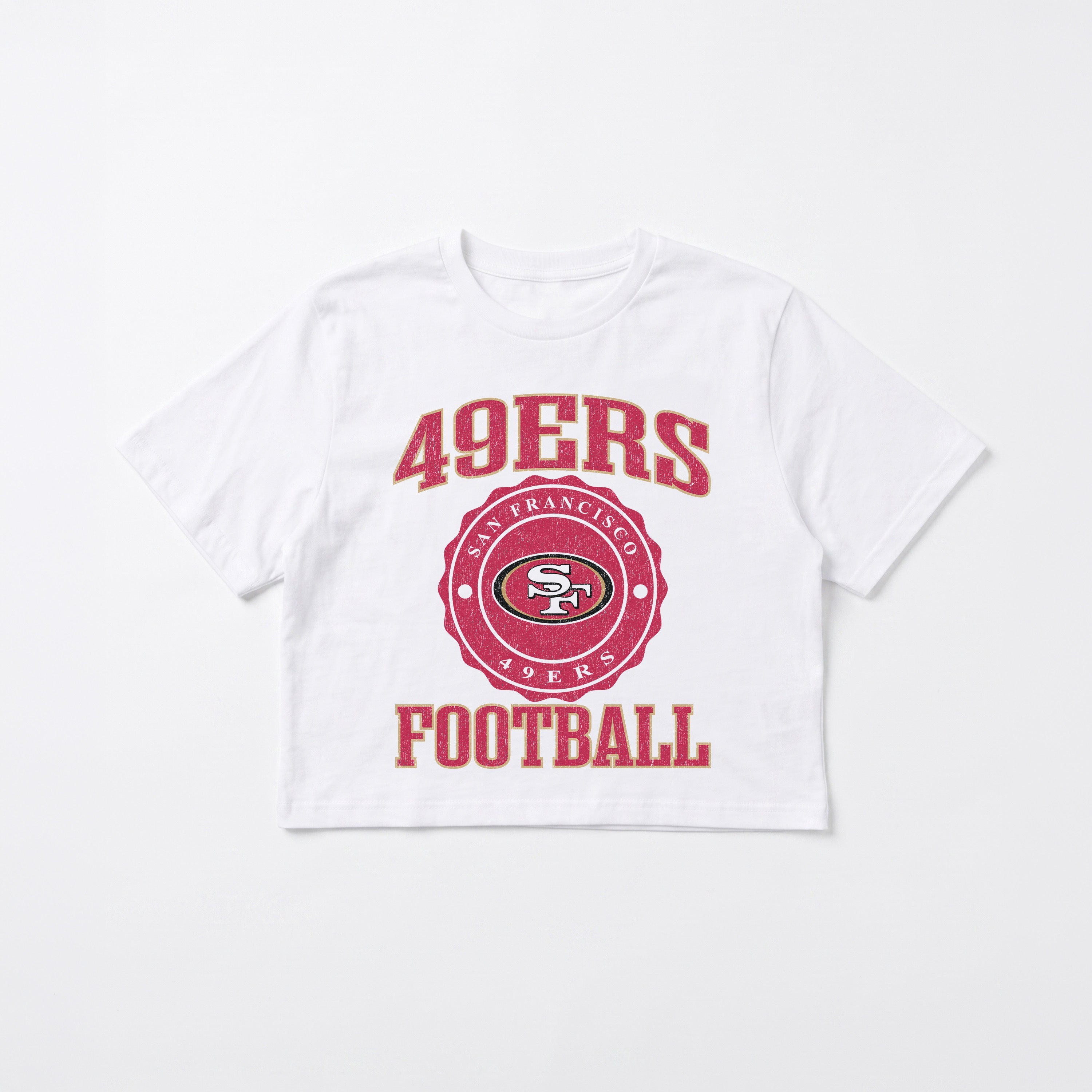 SAN FRANCISCO 49ERS RETRO PLAY BOXY FIT CROPPED TEE