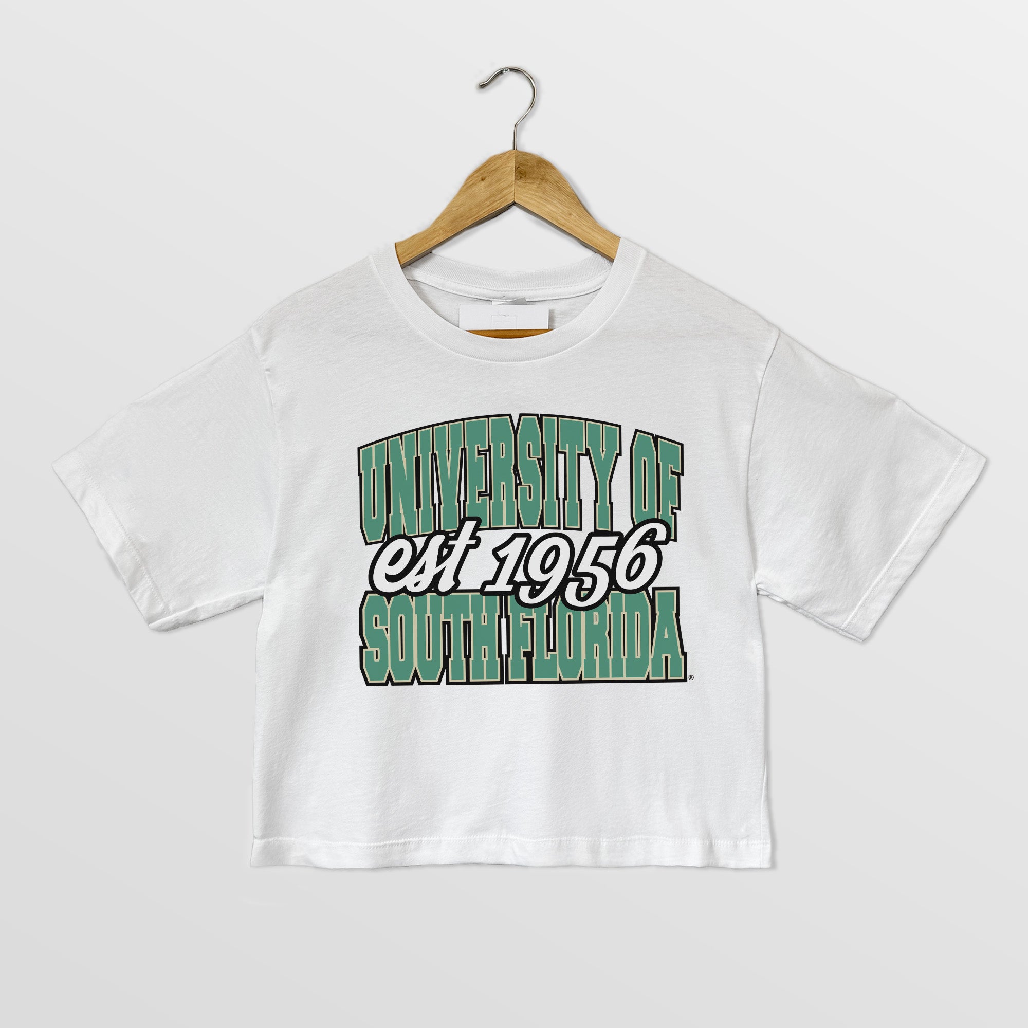 SOUTH FLORIDA BULLS DEEP ROOTS BOXY FIT WOMEN'S CROPPED TEE