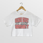 SACRED HEART PIONEERS DEEP ROOTS BOXY FIT WOMEN'S CROPPED TEE