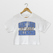 SAINT LOUIS BILLIKENS DEEP ROOTS BOXY FIT WOMEN'S CROPPED TEE