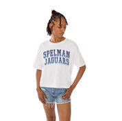 SPELMAN COLLEGE JAGUARS Claim To Fame Boxy-Fit Crop Tee