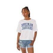 SPELMAN COLLEGE JAGUARS Claim To Fame Boxy-Fit Crop Tee