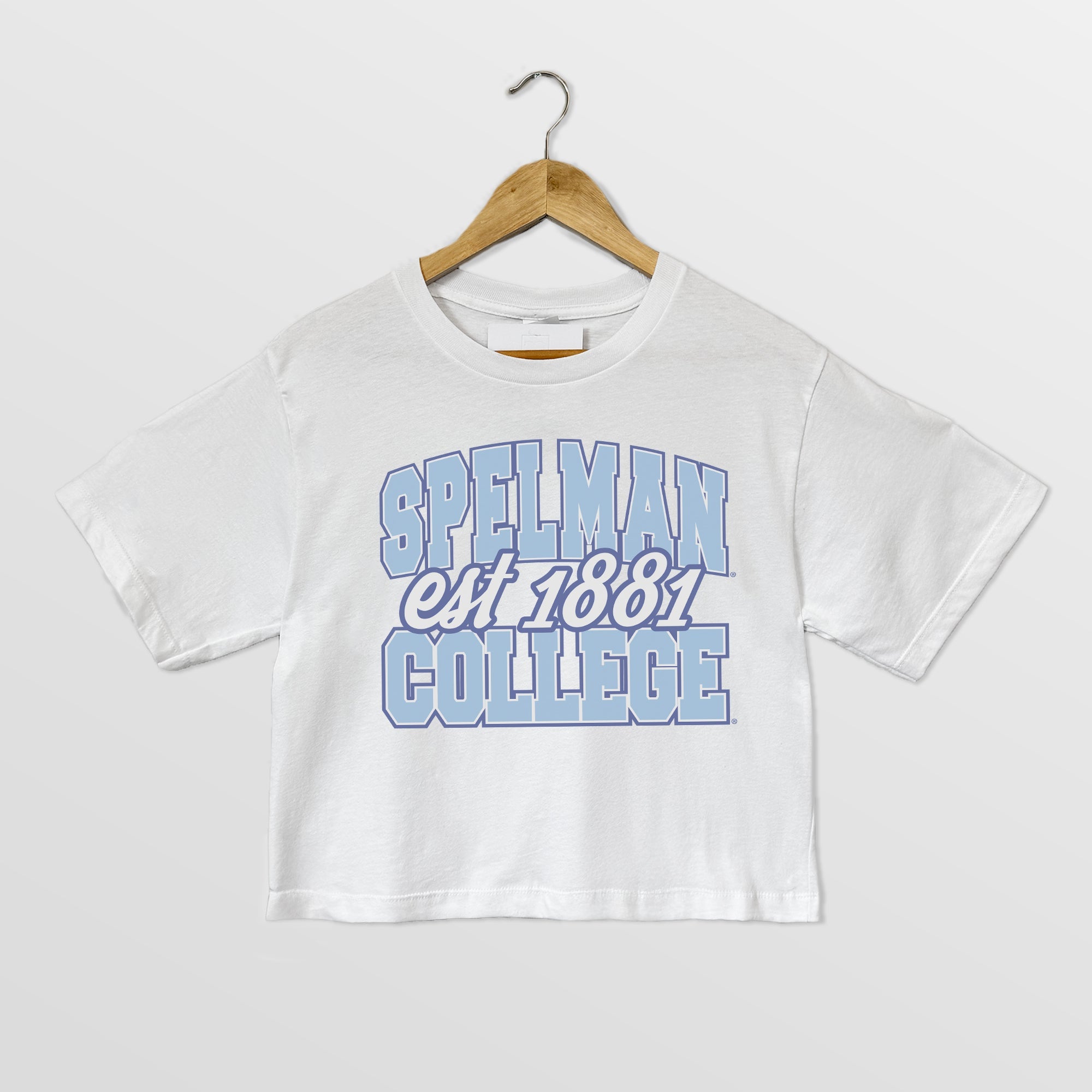 SPELMAN COLLEGE JAGUARS DEEP ROOTS BOXY FIT WOMEN'S CROPPED TEE