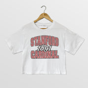 STANFORD CARDINAL DEEP ROOTS BOXY FIT WOMEN'S CROPPED TEE