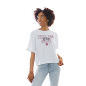 TEXAS A&M AGGIES KEEP PLAYING BOXY FIT WOMEN'S CROP TEE