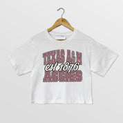 TEXAS A&M AGGIES DEEP ROOTS BOXY FIT WOMEN'S CROPPED TEE