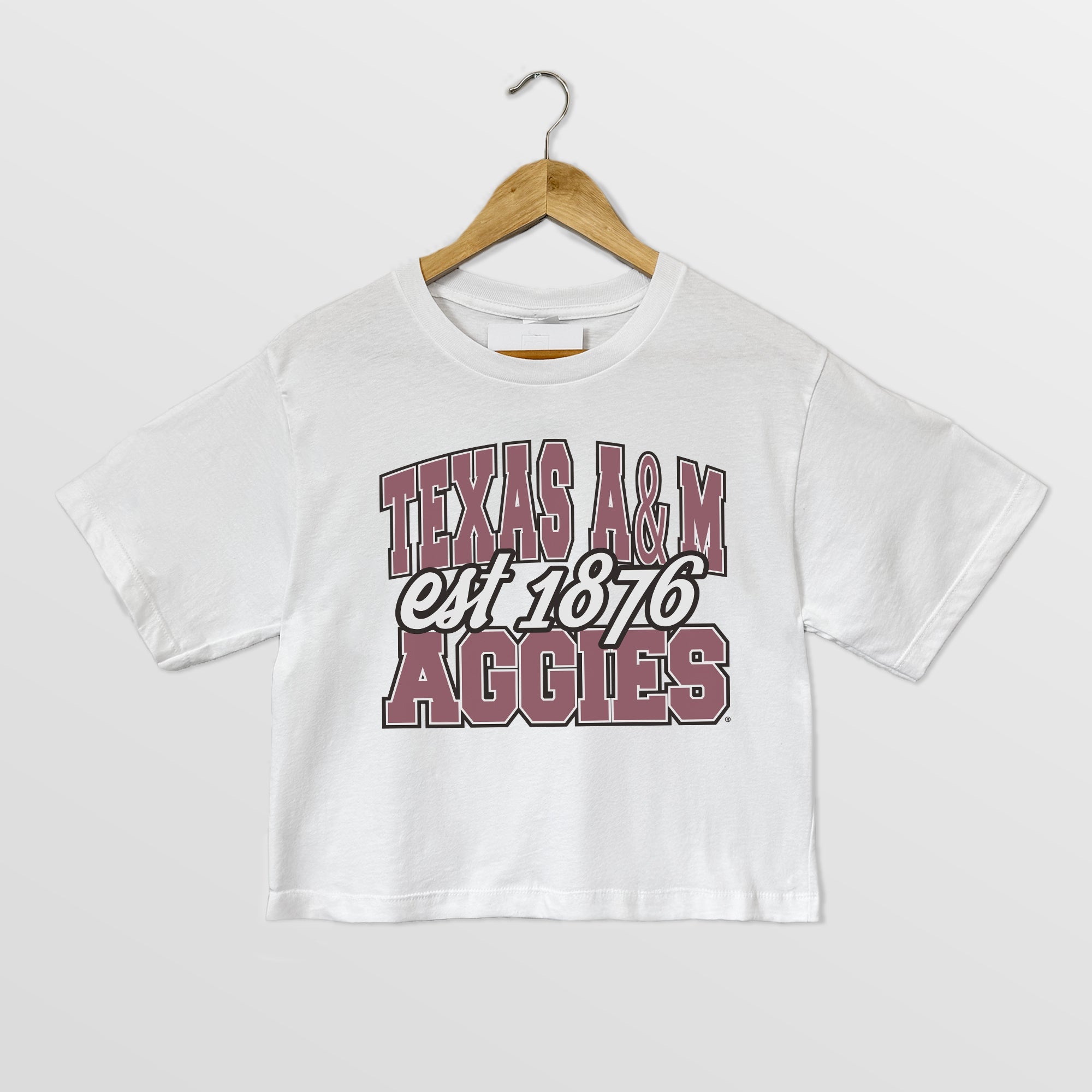 TEXAS A&M AGGIES DEEP ROOTS BOXY FIT WOMEN'S CROPPED TEE