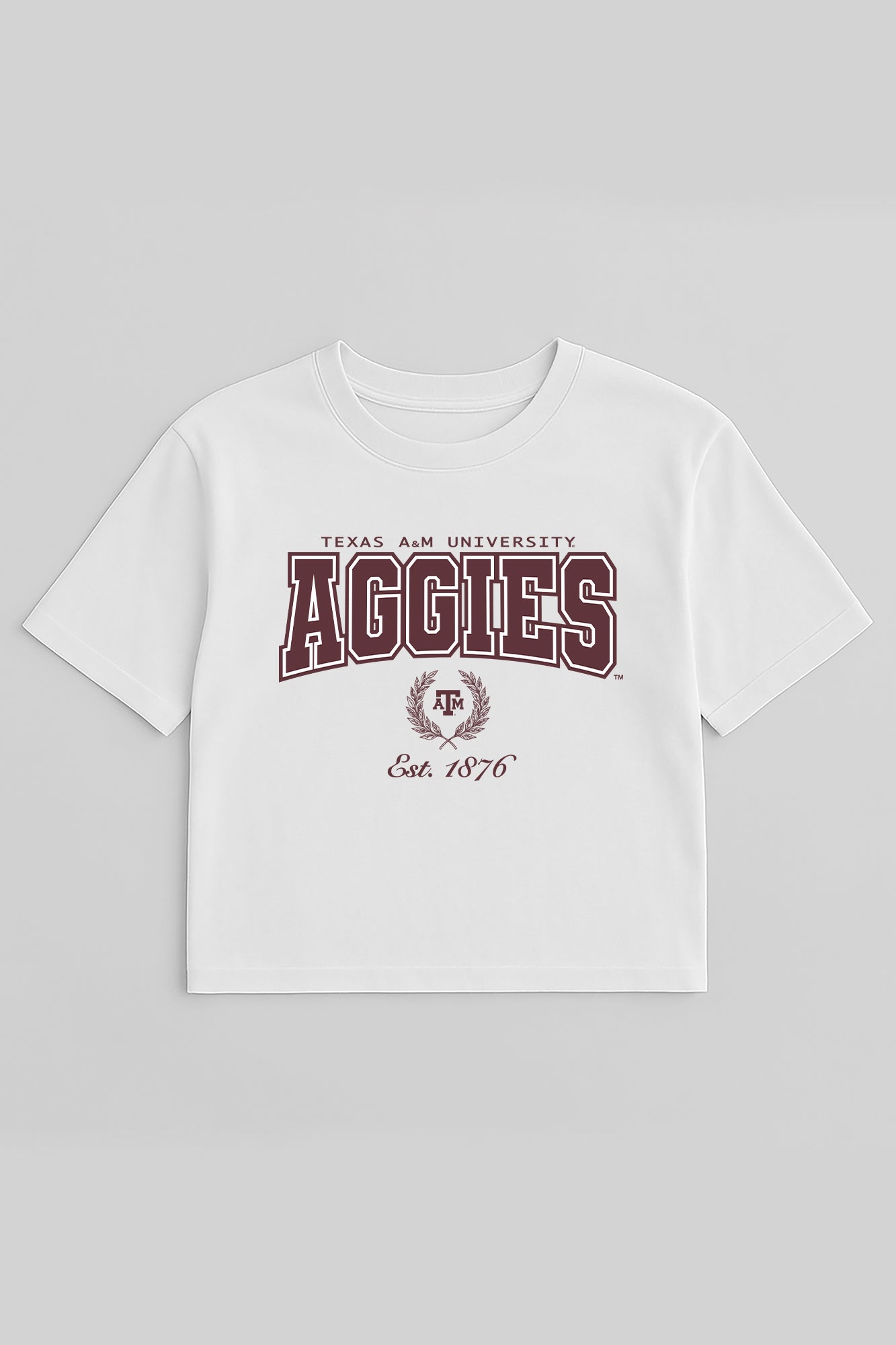 TEXAS A&M AGGIES EASY WIN BOXY FIT CROP TEE