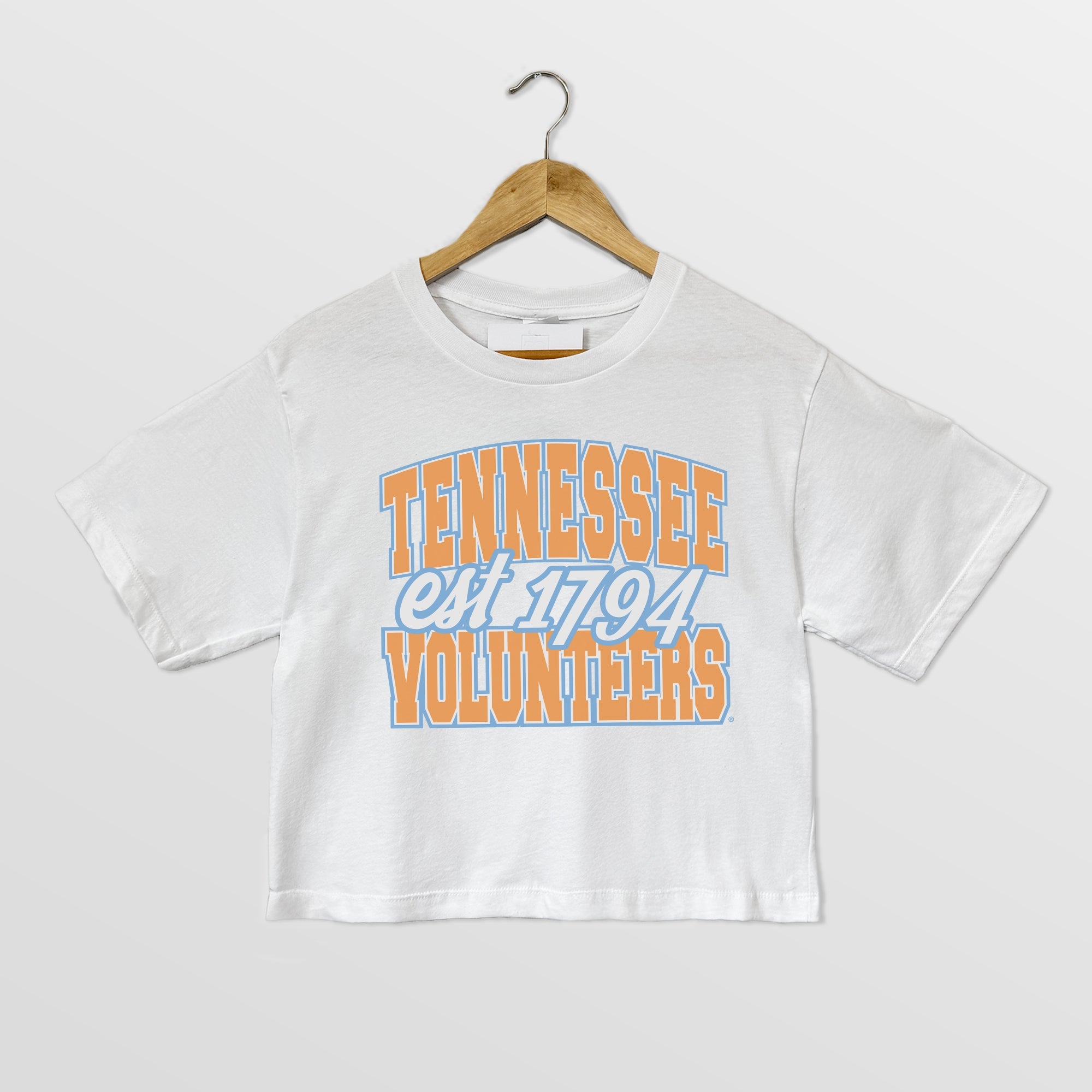 TENNESSEE VOLUNTEERS DEEP ROOTS BOXY FIT WOMEN'S CROPPED TEE