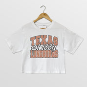 TEXAS LONGHORNS DEEP ROOTS BOXY FIT WOMEN'S CROPPED TEE