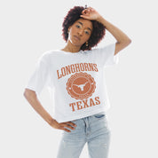 TEXAS LONGHORNS RETRO PLAY BOXY FIT CROPPED TEE