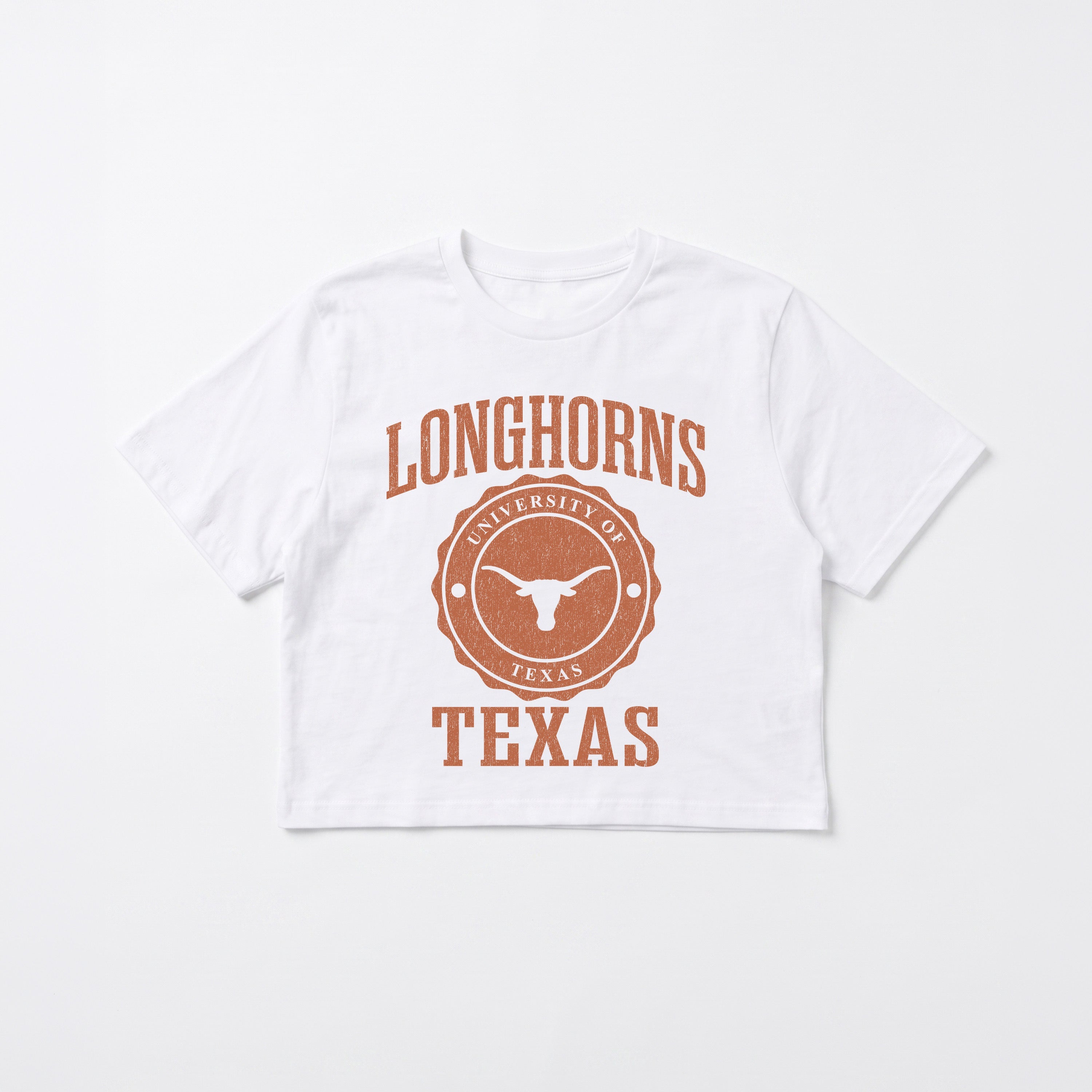 TEXAS LONGHORNS RETRO PLAY BOXY FIT CROPPED TEE
