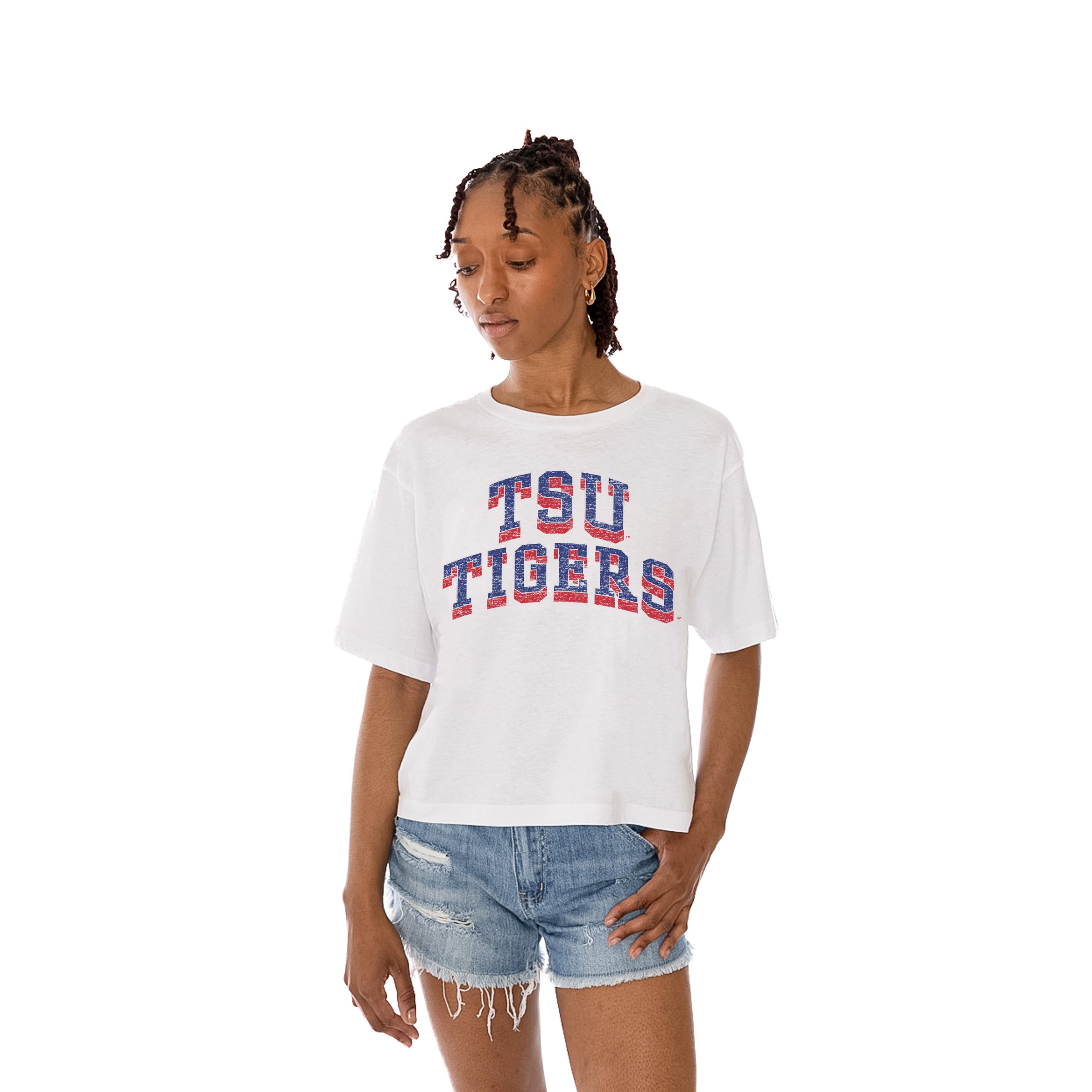 TENNESSEE STATE TIGERS Claim To Fame Boxy-Fit Crop Tee