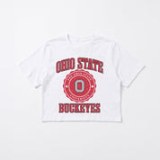 OHIO STATE BUCKEYES RETRO PLAY BOXY FIT CROPPED TEE
