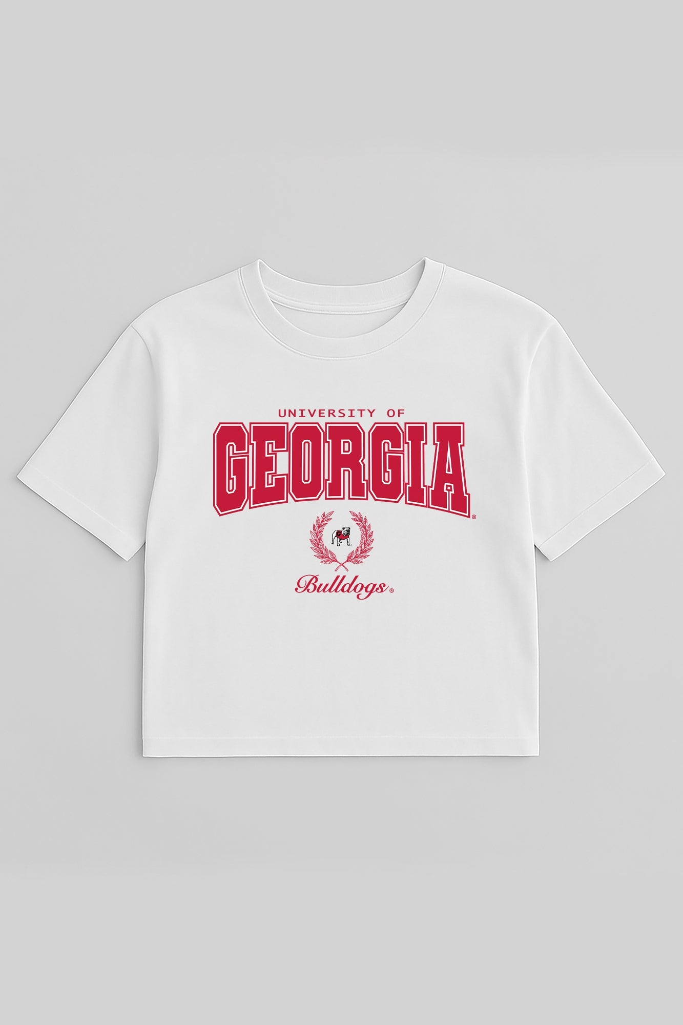 GEORGIA BULLDOGS EASY WIN BOXY FIT CROP TEE