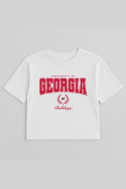 GEORGIA BULLDOGS EASY WIN BOXY FIT CROP TEE