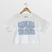 NORTH CAROLINA TAR HEELS DEEP ROOTS BOXY FIT WOMEN'S CROPPED TEE