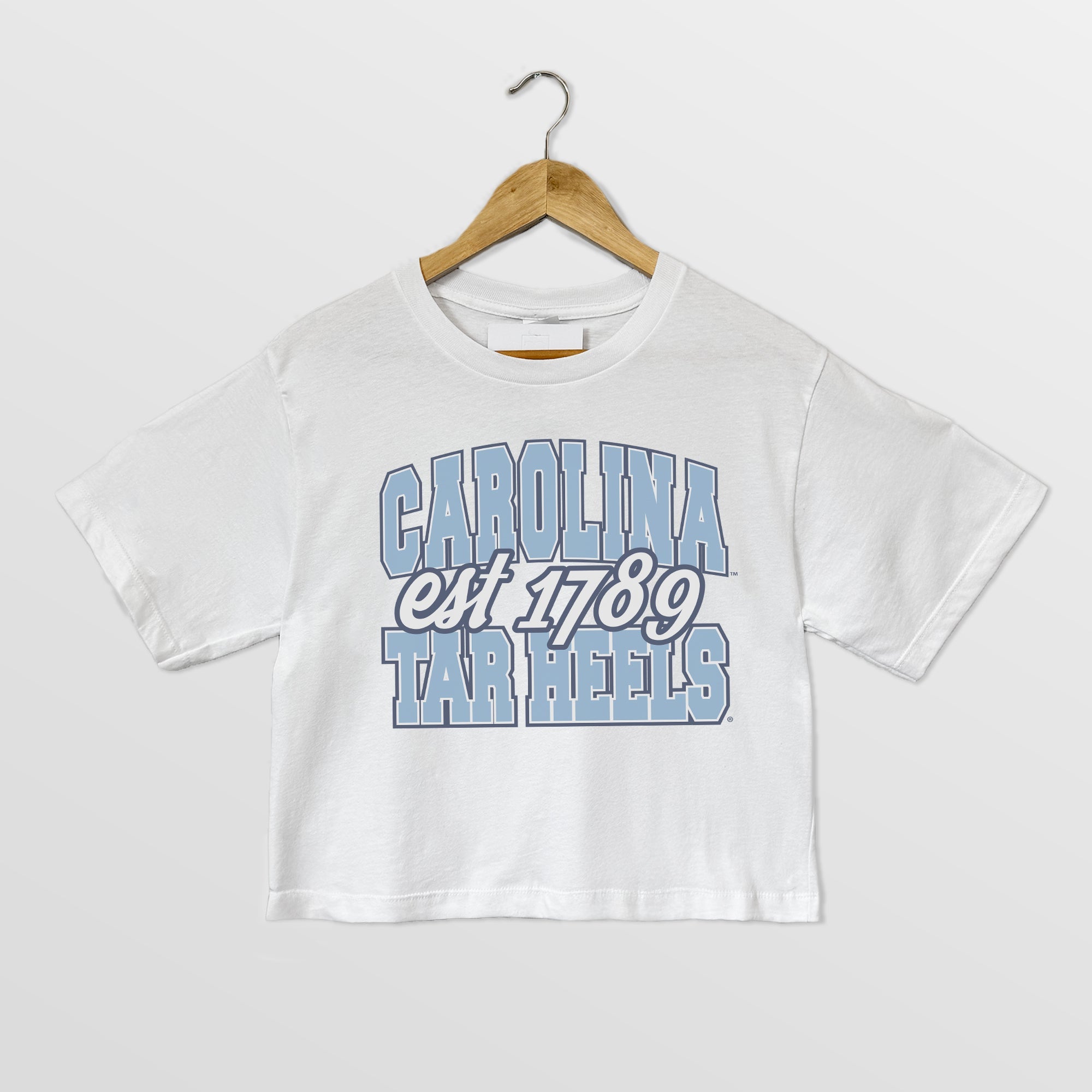 NORTH CAROLINA TAR HEELS DEEP ROOTS BOXY FIT WOMEN'S CROPPED TEE