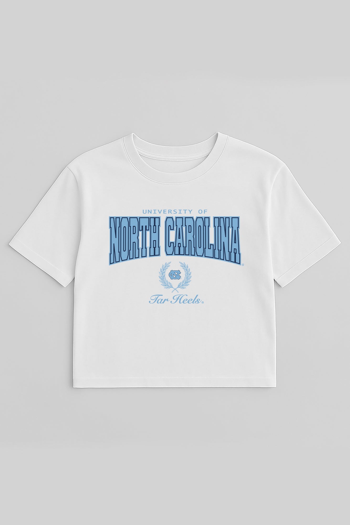 NORTH CAROLINA TAR HEELS EASY WIN BOXY FIT CROP TEE