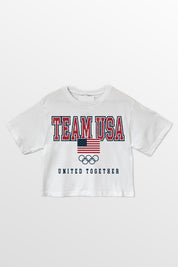 TEAM USA VICTORY CROP BOXY FIT CROPPED TEE