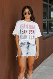 TEAM USA ALL-STAR CROP BOXY FIT CROPPED TEE