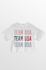 TEAM USA ALL-STAR CROP BOXY FIT CROPPED TEE
