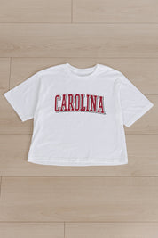 SOUTH CAROLINA GAMECOCKS ALL-STAR APPEAL BOXY FIT WOMEN'S CROPPED TEE BY MADI PREWETT TROUTT