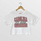 SOUTH CAROLINA GAMECOCKS DEEP ROOTS BOXY FIT WOMEN'S CROPPED TEE