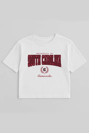 SOUTH CAROLINA GAMECOCKS EASY WIN BOXY FIT CROP TEE