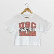 USC TROJANS DEEP ROOTS BOXY FIT WOMEN'S CROPPED TEE