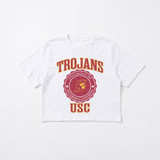 USC TROJANS RETRO PLAY BOXY FIT CROPPED TEE