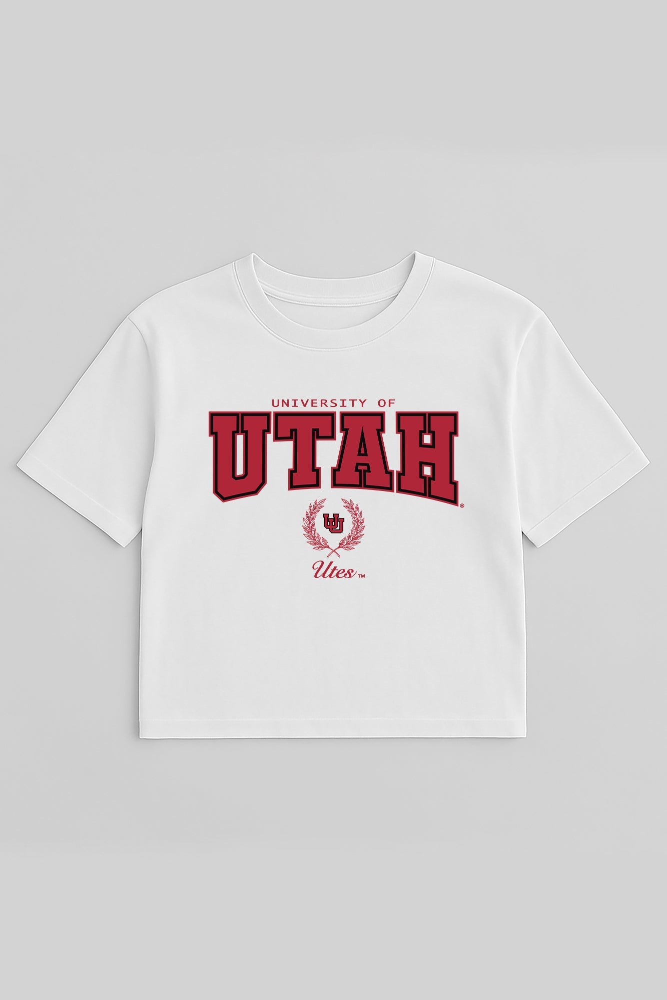 UTAH UTES EASY WIN BOXY FIT CROP TEE