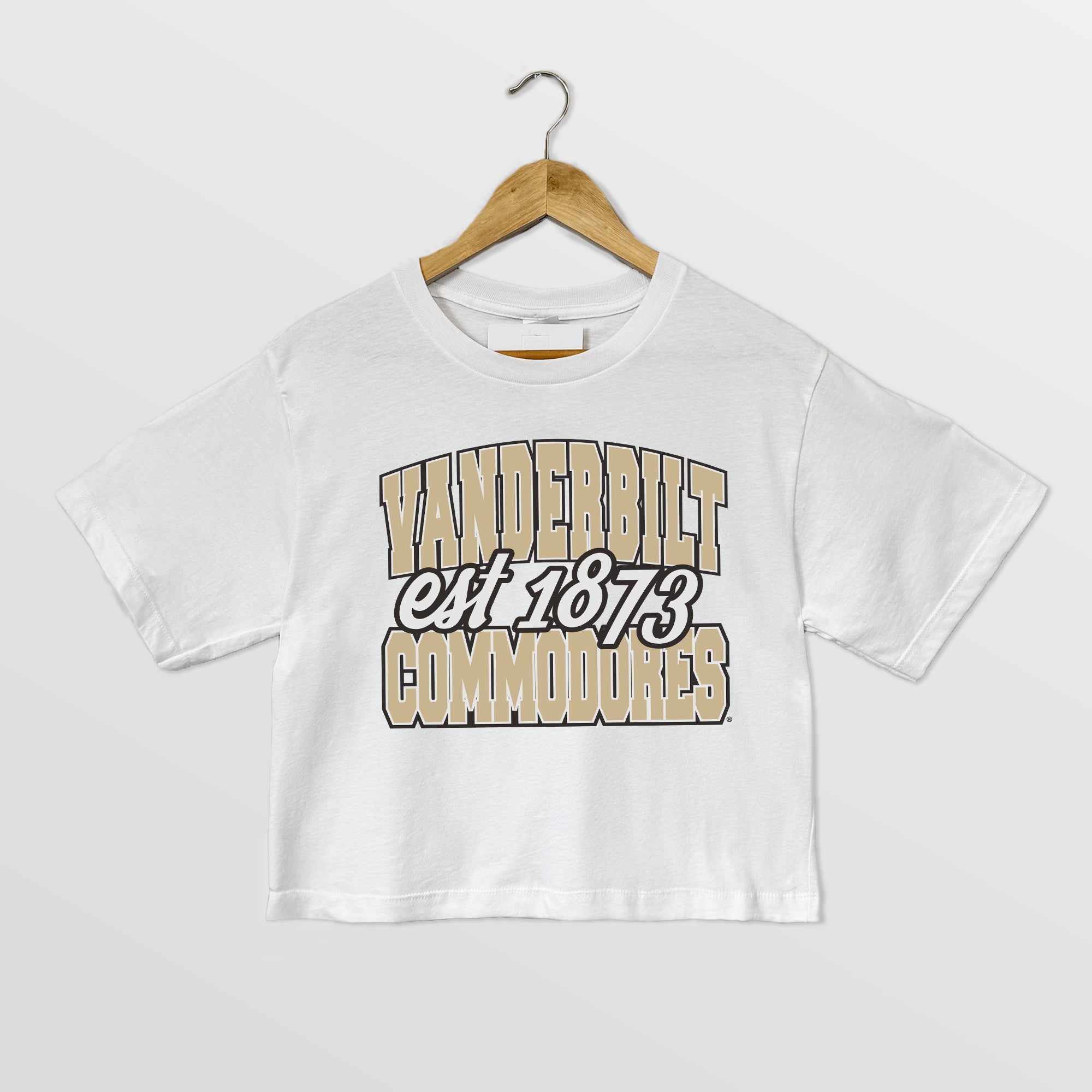VANDERBILT COMMODORES DEEP ROOTS BOXY FIT WOMEN'S CROPPED TEE