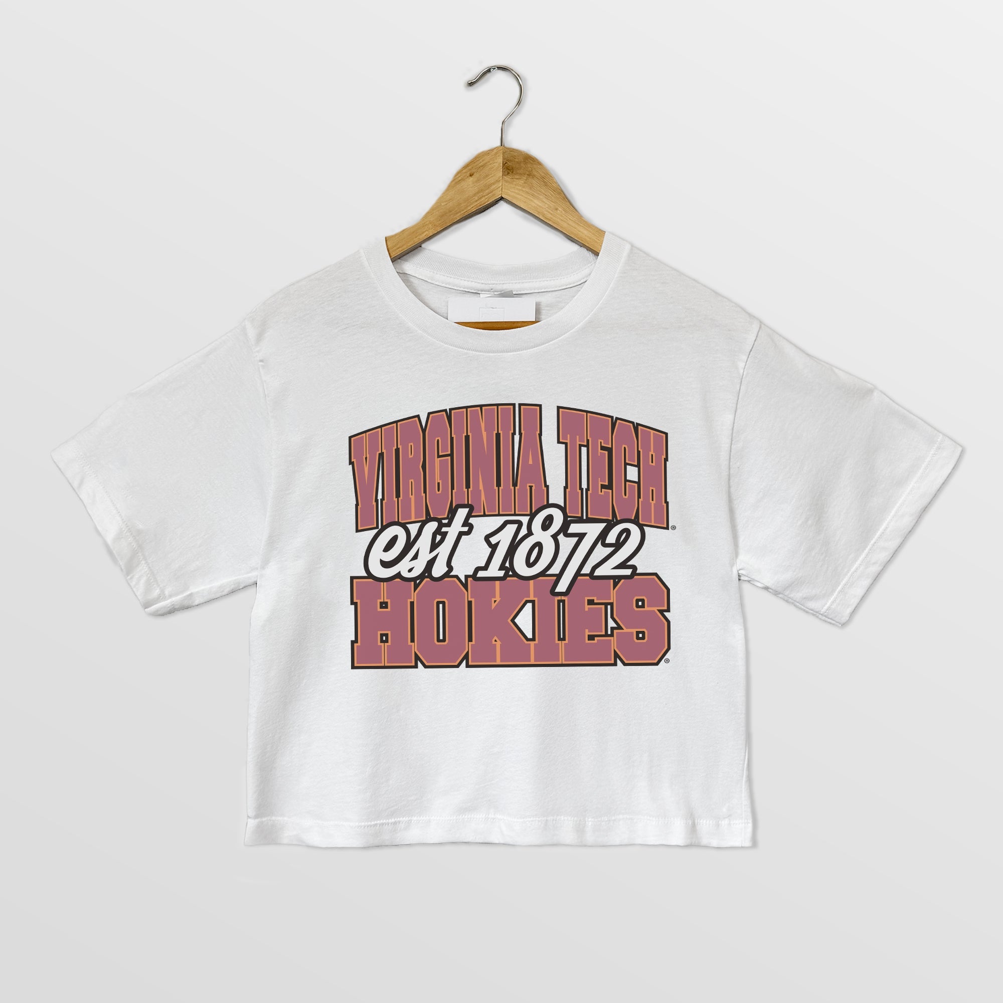 VIRGINIA TECH HOKIES DEEP ROOTS BOXY FIT WOMEN'S CROPPED TEE