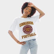 WASHINGTON COMMANDERS RETRO PLAY BOXY FIT CROPPED TEE
