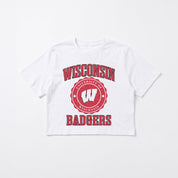 WISCONSIN BADGERS RETRO PLAY BOXY FIT CROPPED TEE
