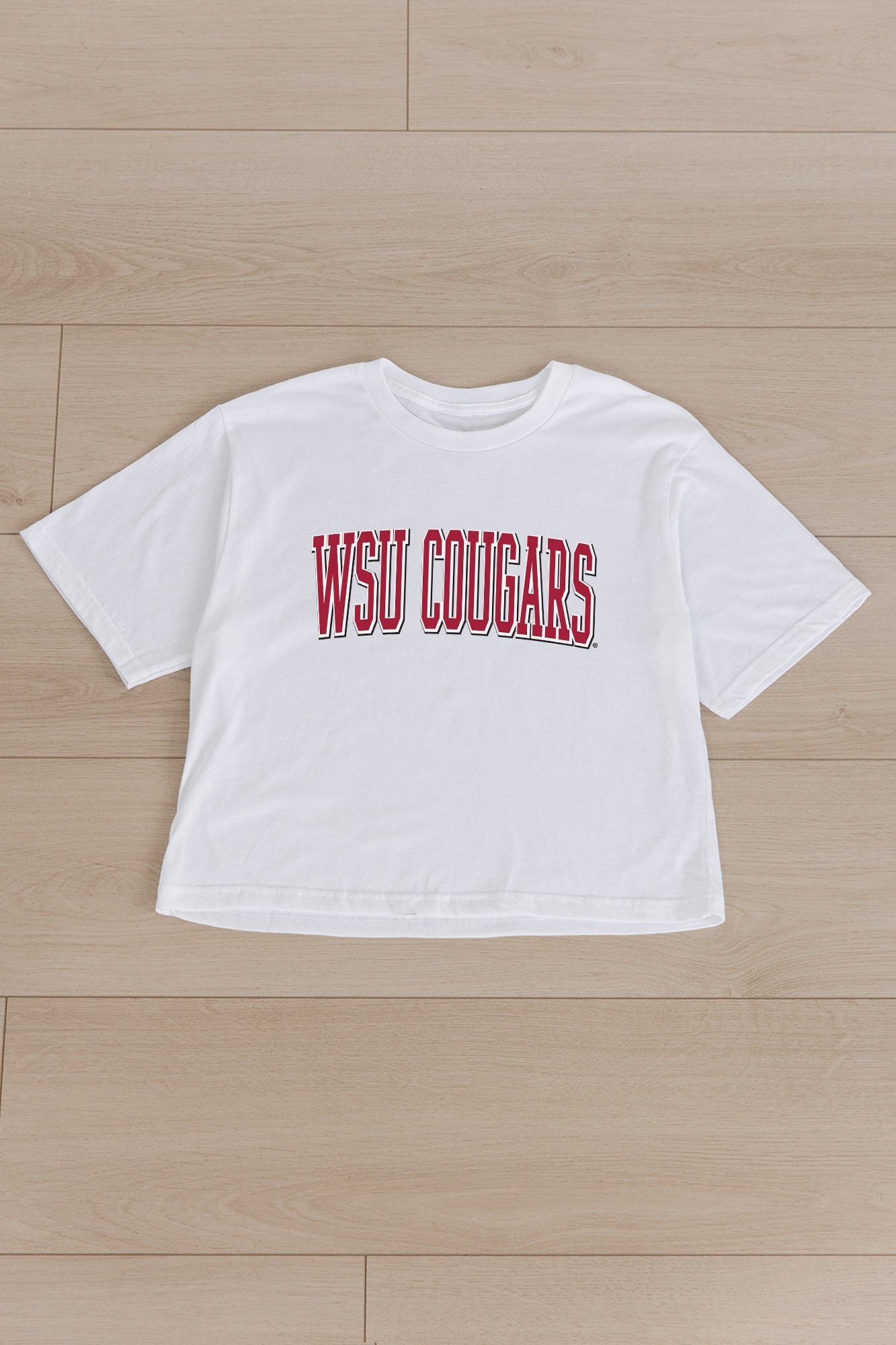 WASHINGTON STATE COUGARS ALL-STAR APPEAL BOXY FIT WOMEN'S CROPPED TEE BY MADI PREWETT TROUTT