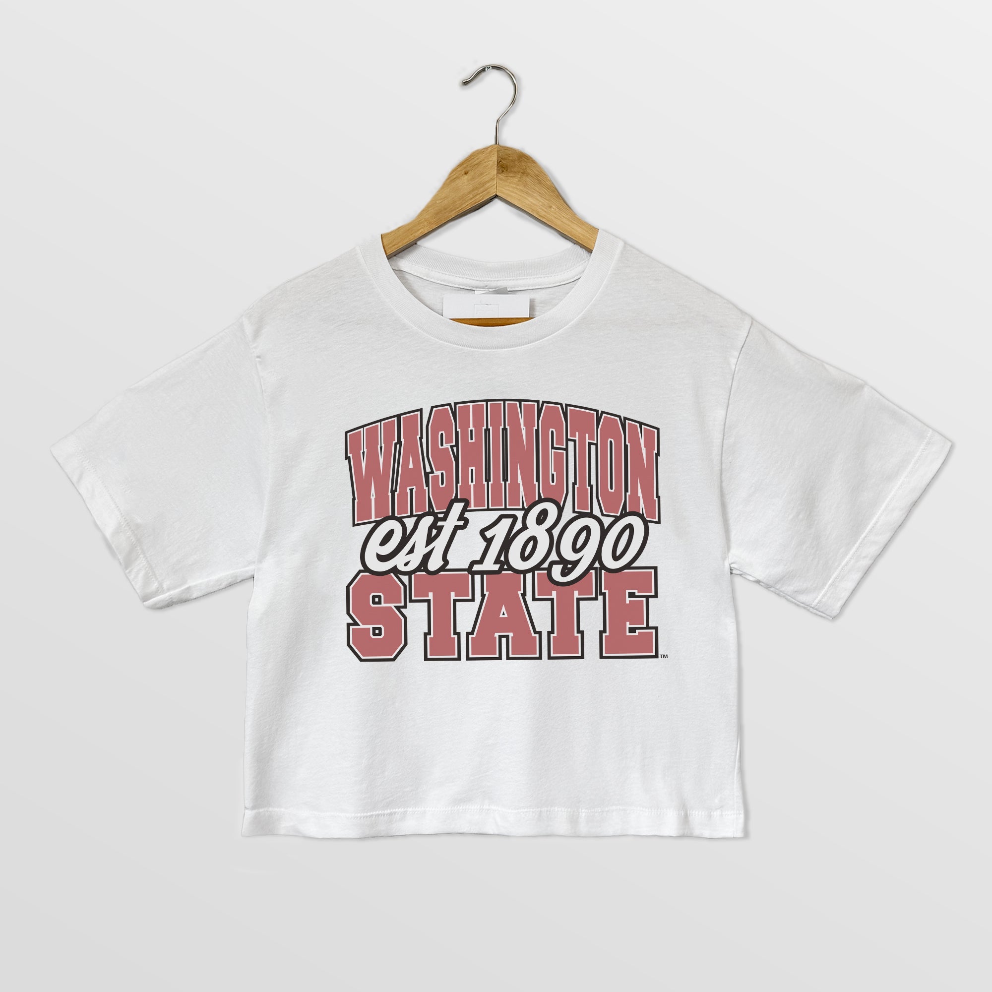 WASHINGTON STATE COUGARS DEEP ROOTS BOXY FIT WOMEN'S CROPPED TEE